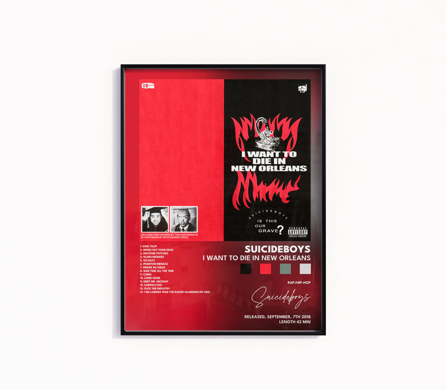 SuicideBoys "I Want to Die in New Orleans" Album Poster