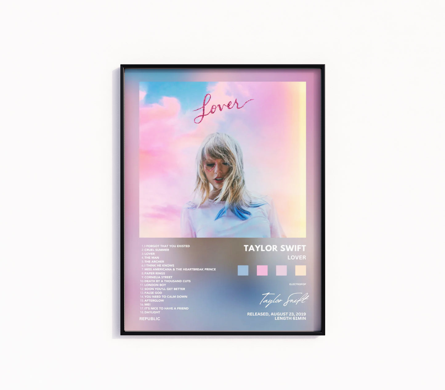 Taylor Swift "Lover" Album Poster