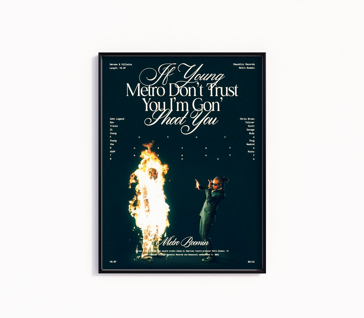 Metro Boomin & Future "We Don't Trust You" Poster