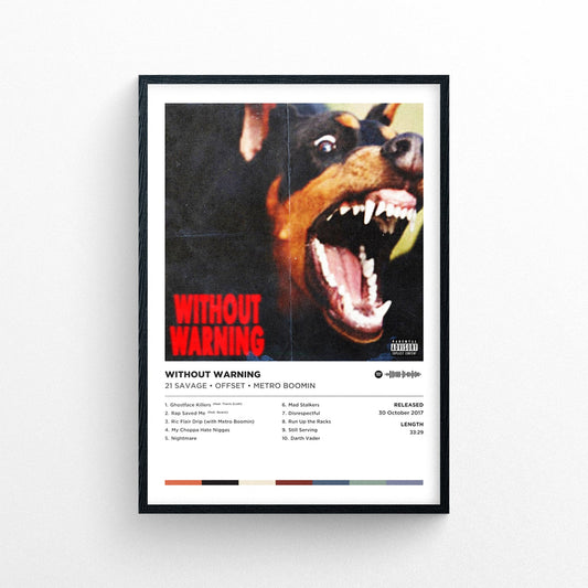 21 Savage Offset Metro Boomin "Without Warning" Poster Print