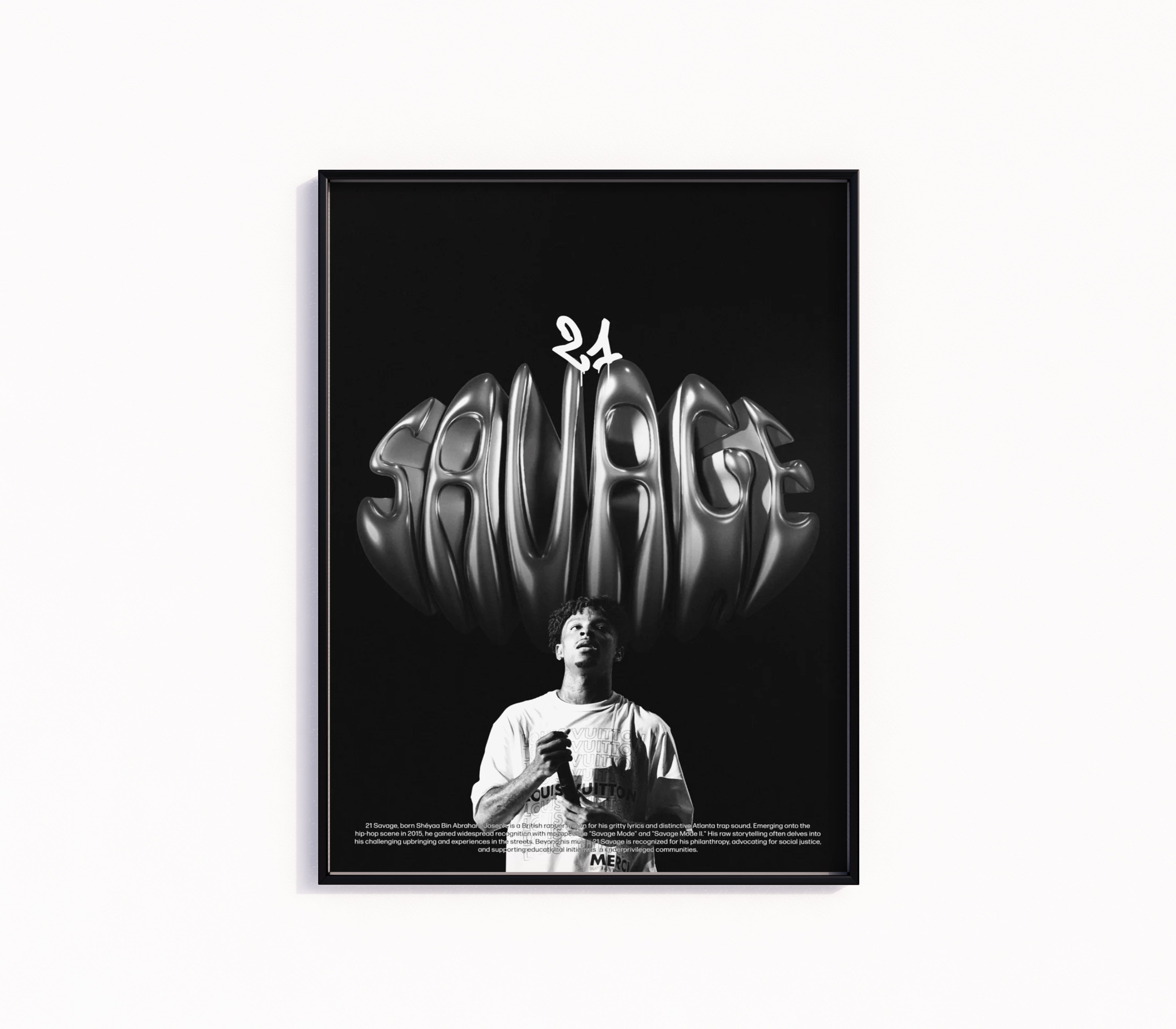 Hardest Rapper Posters 21 Savage Poster Print – Rapper Posters