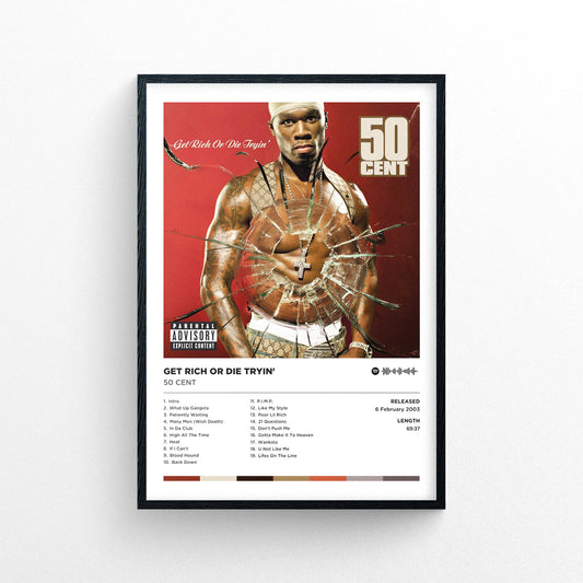 50 Cent "Get Rich or Die Tryin" Poster Print
