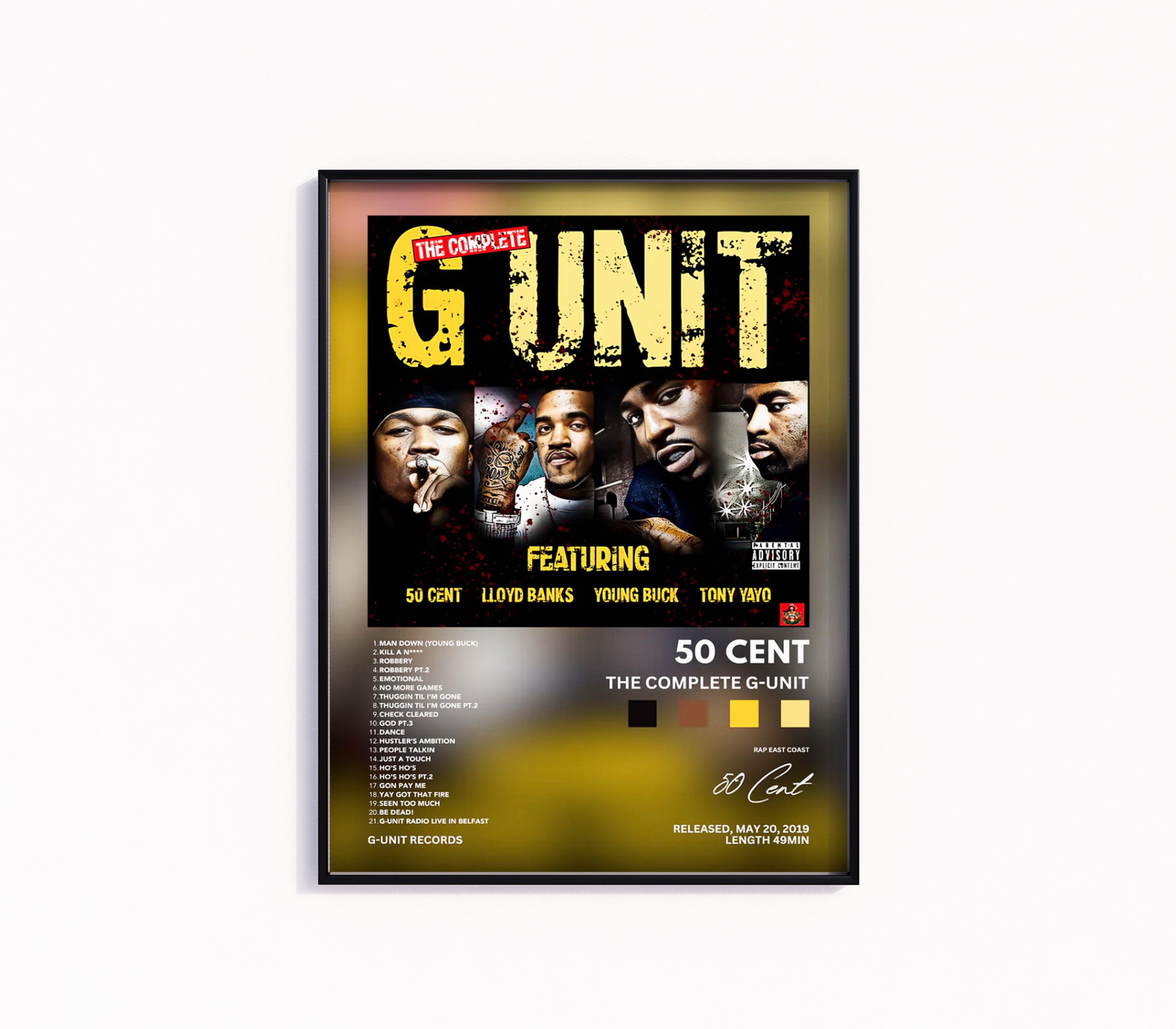 50 Cent "The Complete GUnit" Album Poster Rapper Posters