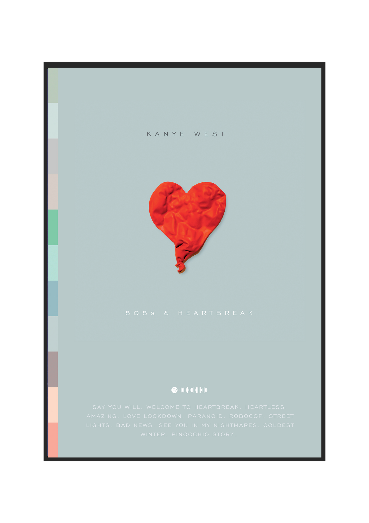 Kanye West "808's & Heartbreak" Poster Print