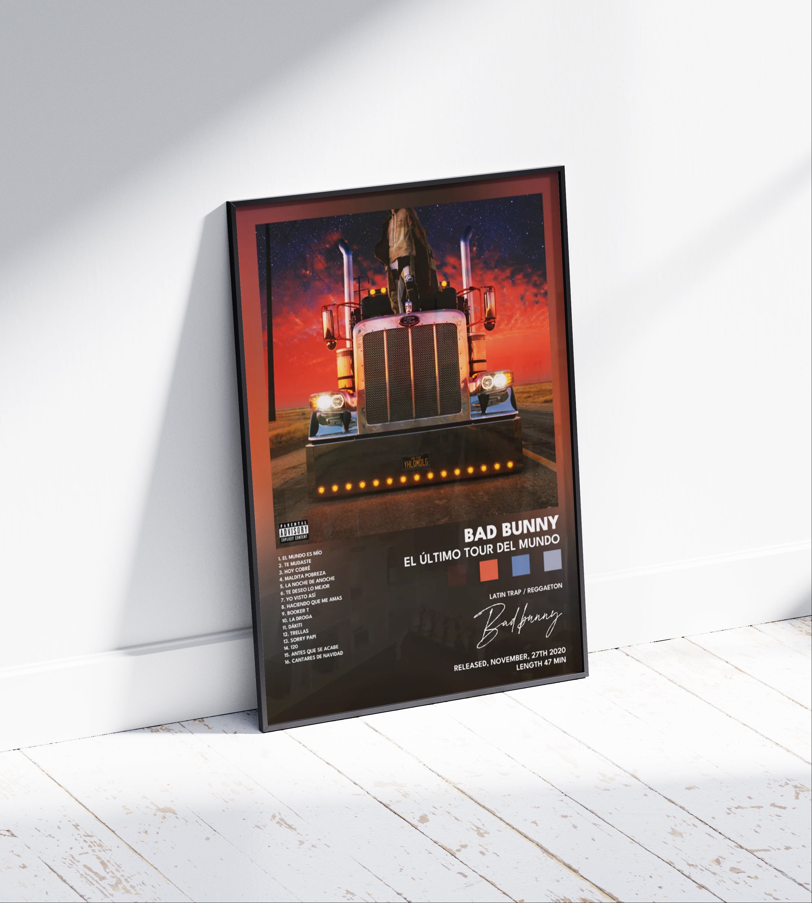 Bad Bunny 'El Último Tour Del Mundo' Album Poster – Rapper Posters