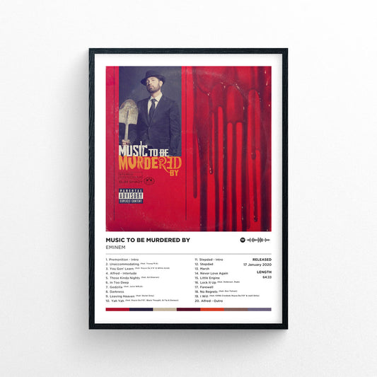 Eminem "Music To Be Murdered By" Poster Print