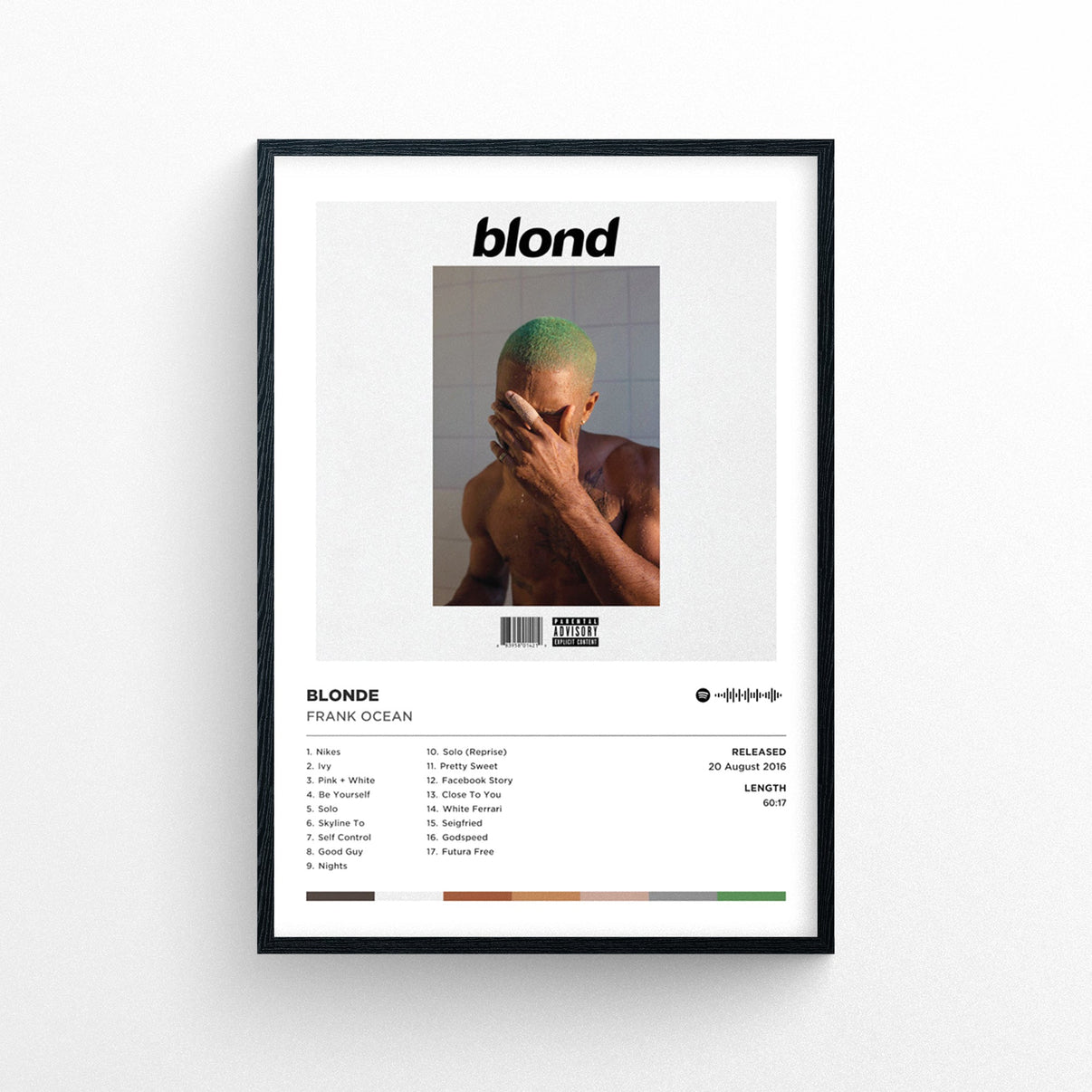 Frank Ocean "Blonde" Poster Print