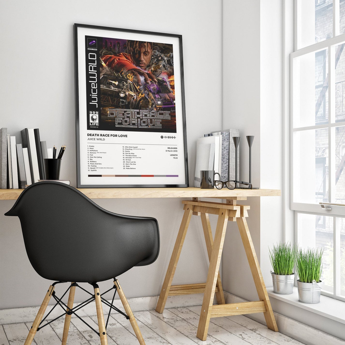 LSZOZPOSTER Juice Wrld Death Race For Love Poster muurkunst canvas LSZOZPOSTER Juice Wrld Death Race For Love Poster muurkunst canvas