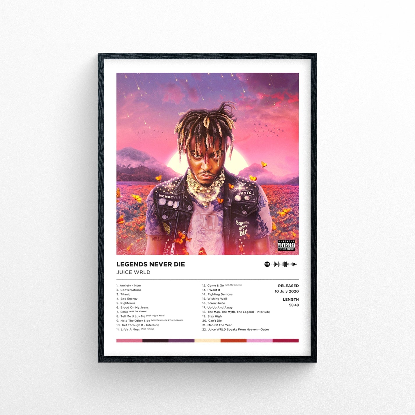 Juice Wrld "Legends Never Die" Poster Print