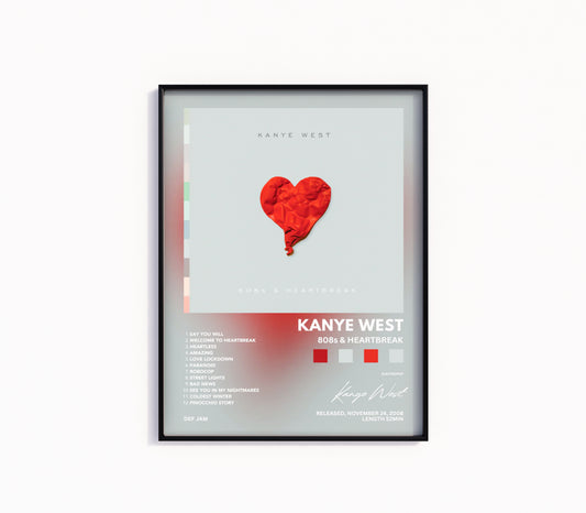 Kanye West "808's & Heartbreak" Album Poster