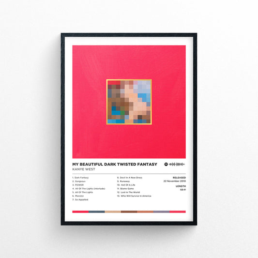Kanye West "My Beautiful Dark Twisted Fantasy" Poster Print