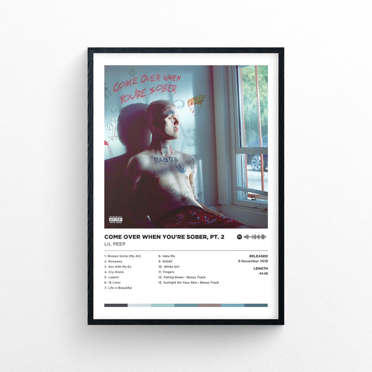 Lil Peep "Come Over When You're Sober" Poster Print