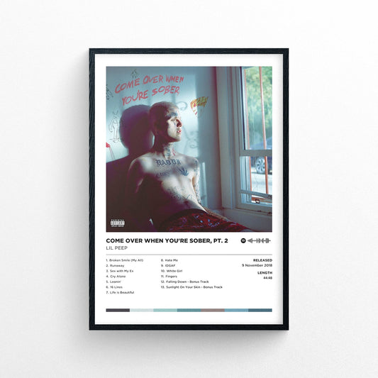 Lil Peep "Come Over When You're Sober" Poster Print
