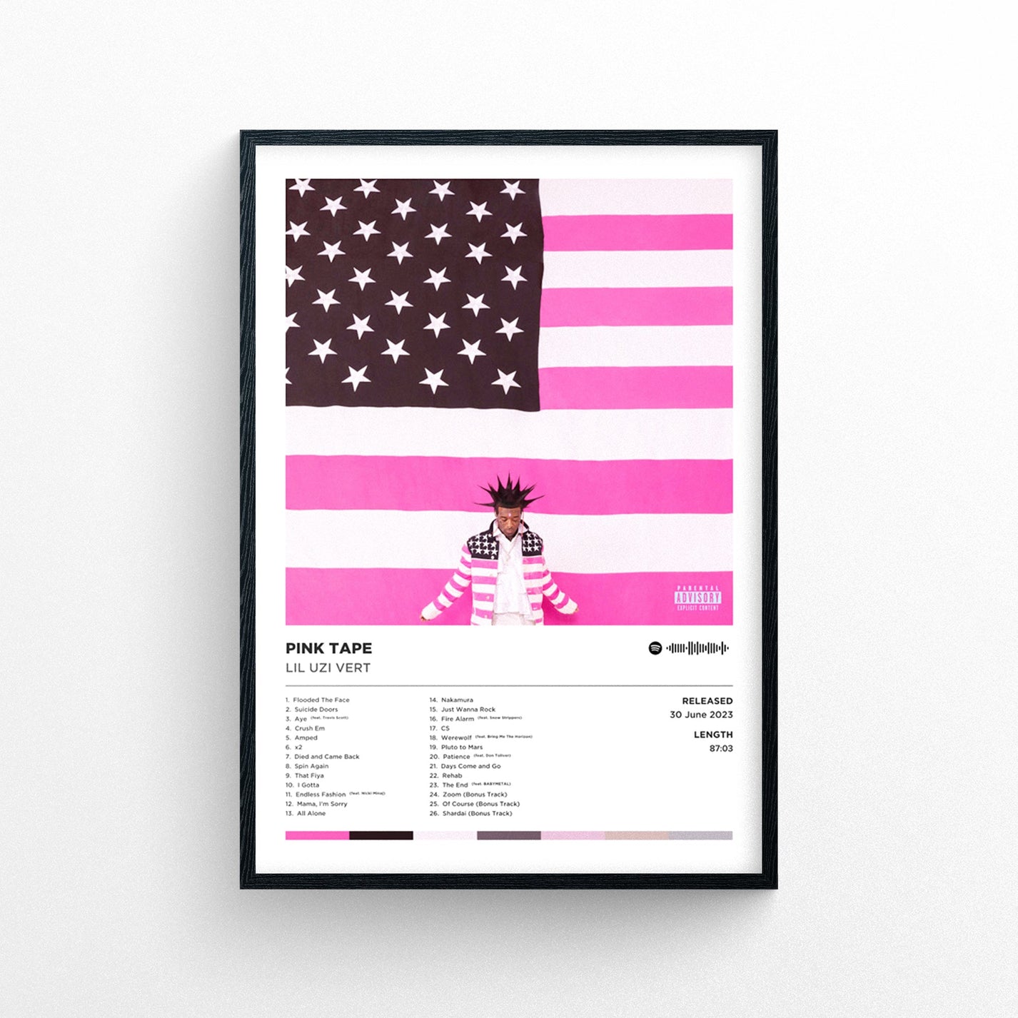 Lil Uzi "Pink Tape" Poster Print