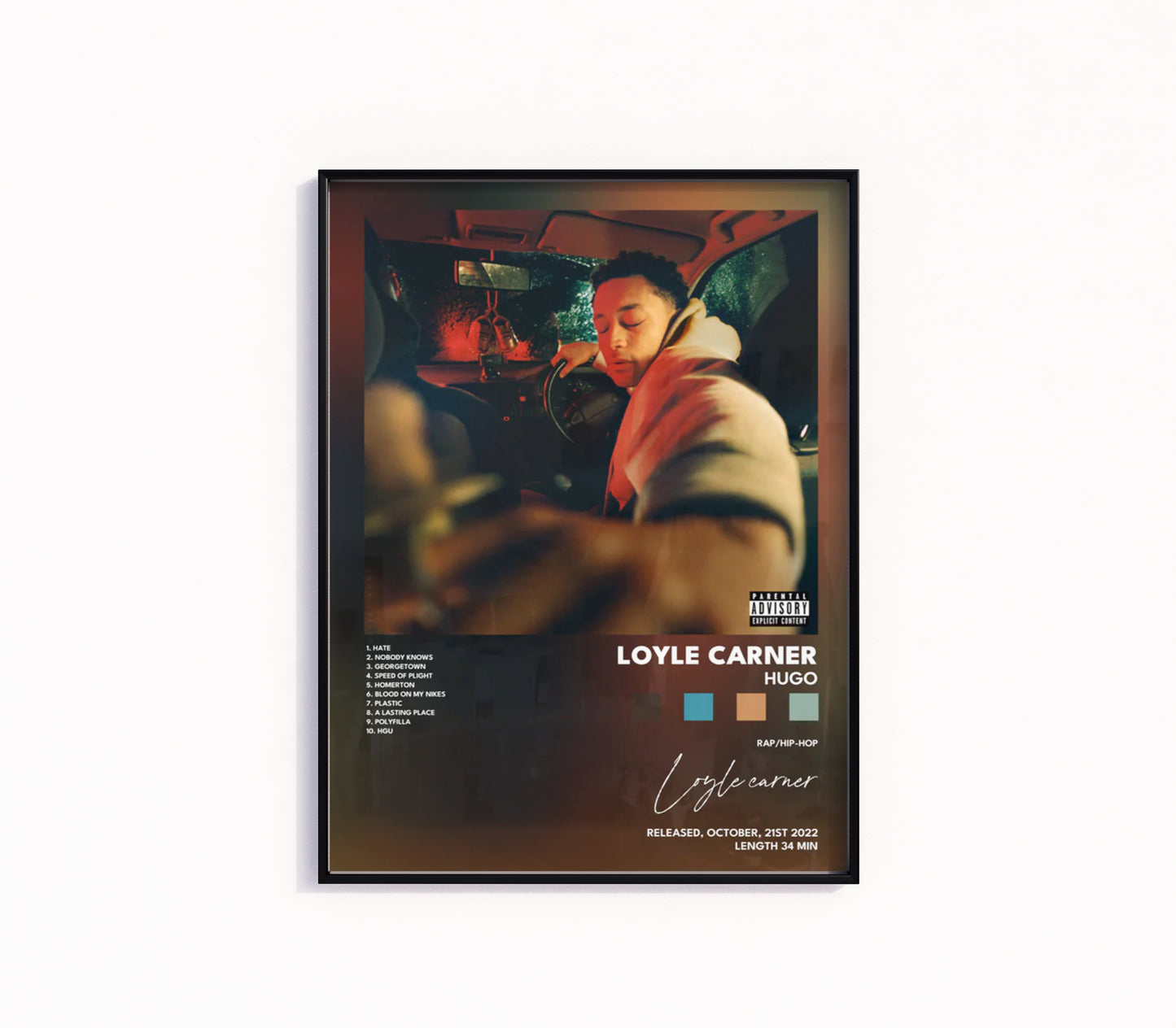 Loyle Carner "Hugo" Album Poster