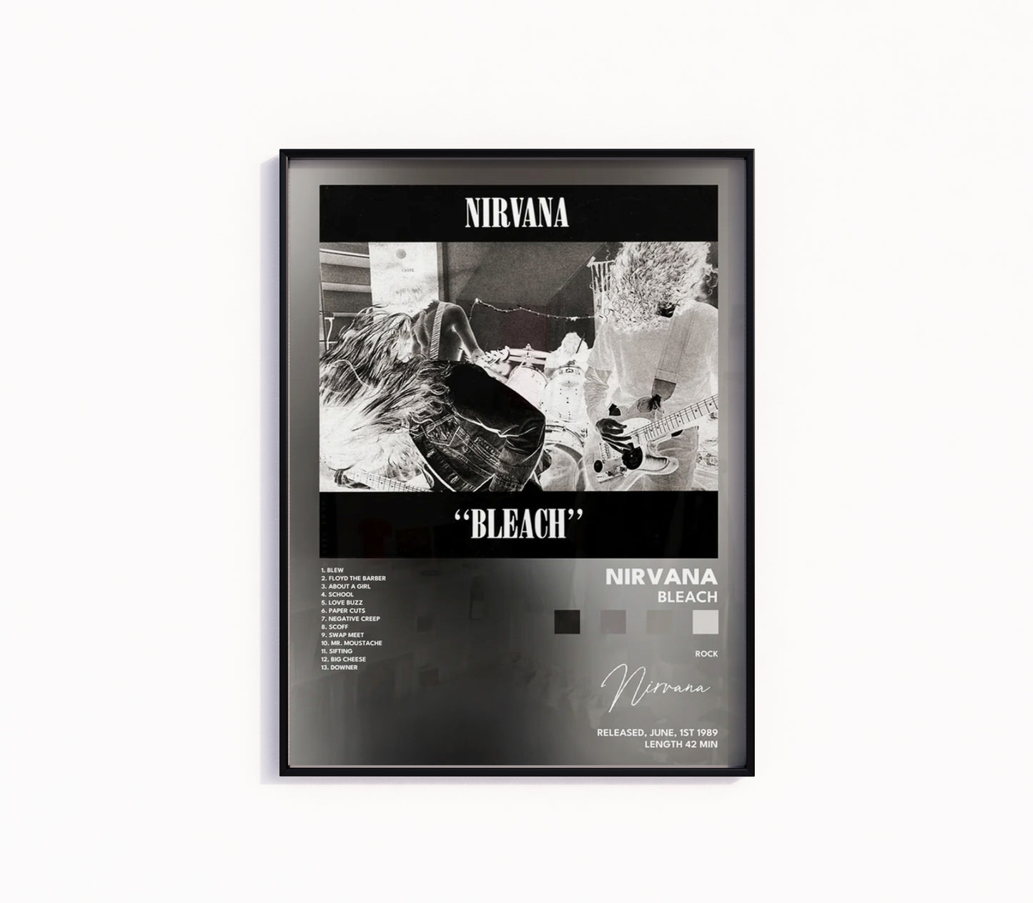 Nirvana "Bleach" Album Poster
