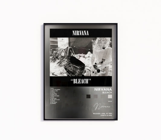 Nirvana "Bleach" Album Poster