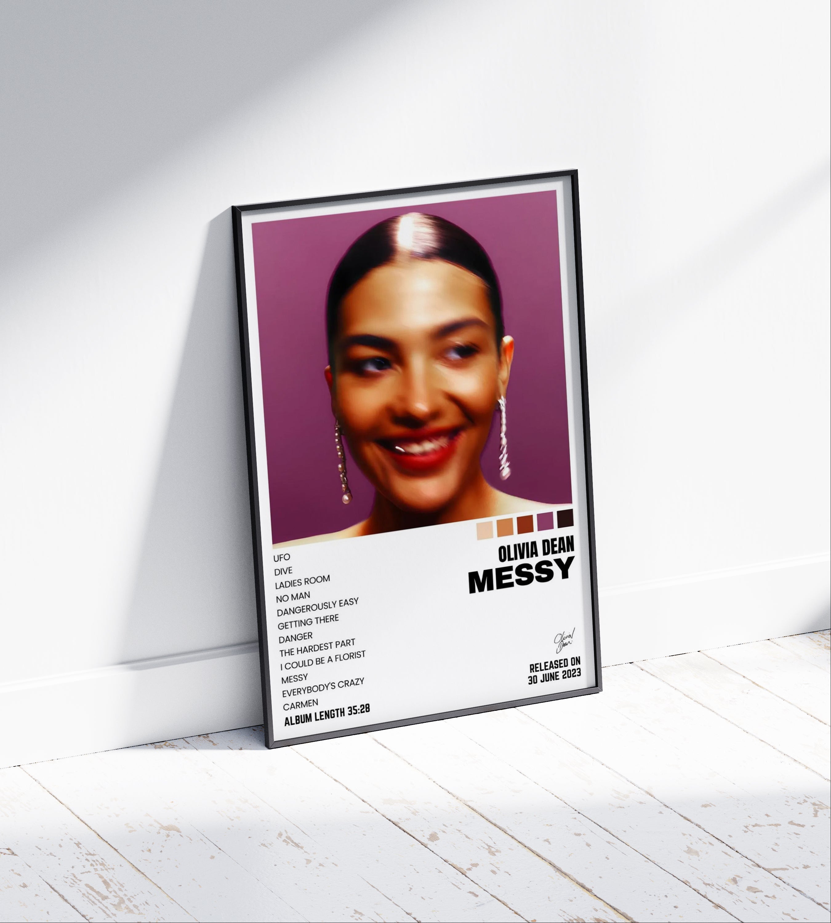 Olivia Dean 'Messy' Album Poster – Rapper Posters