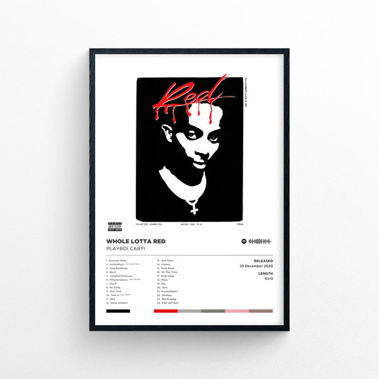 Playboi Carti "Whole Lotta Red" Poster Print