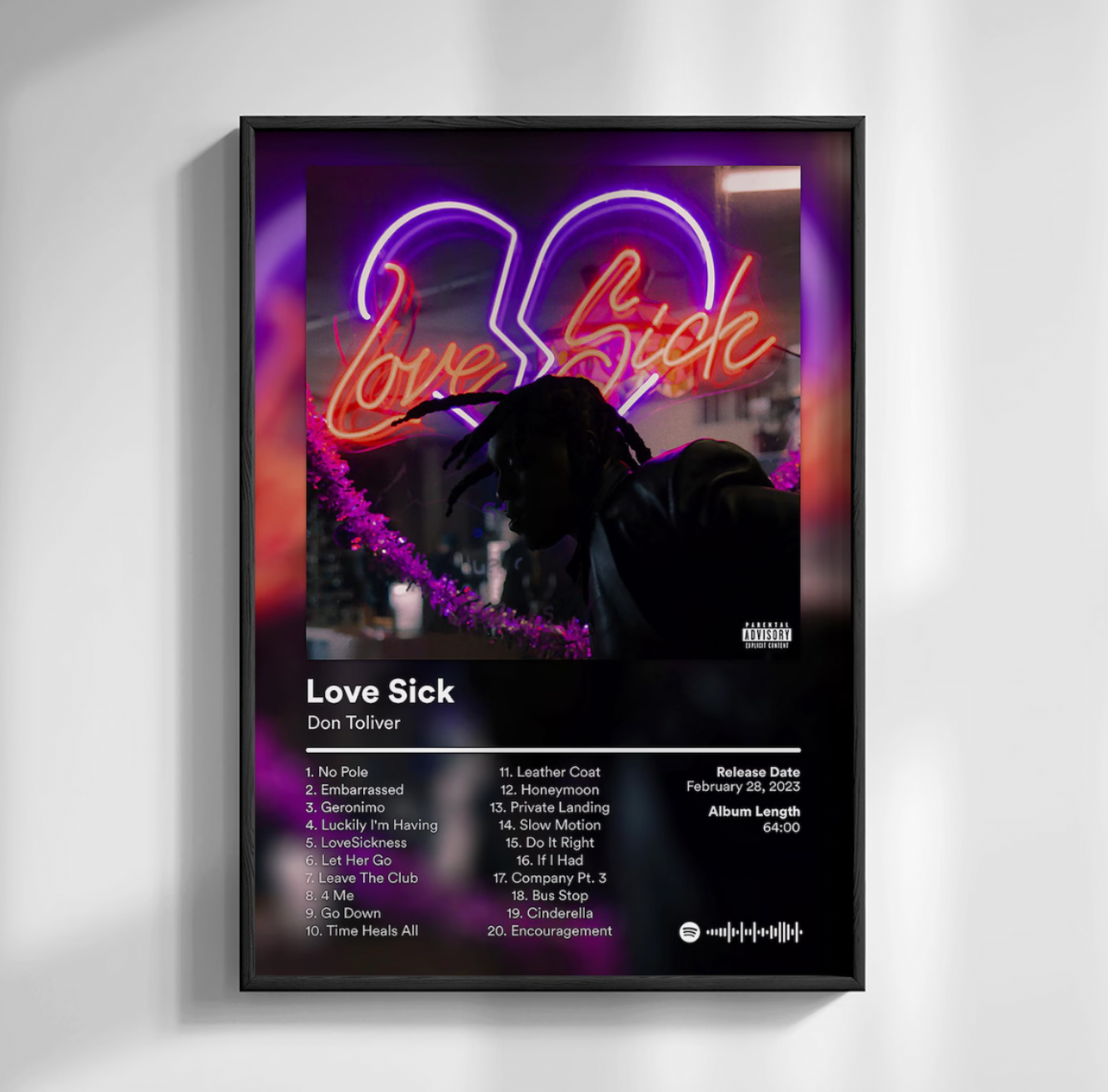 Don Toliver "Love Sick" Album Poster