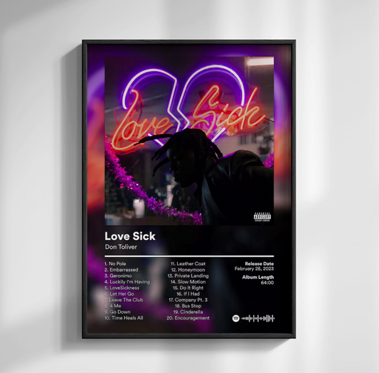 Don Toliver "Love Sick" Album Poster