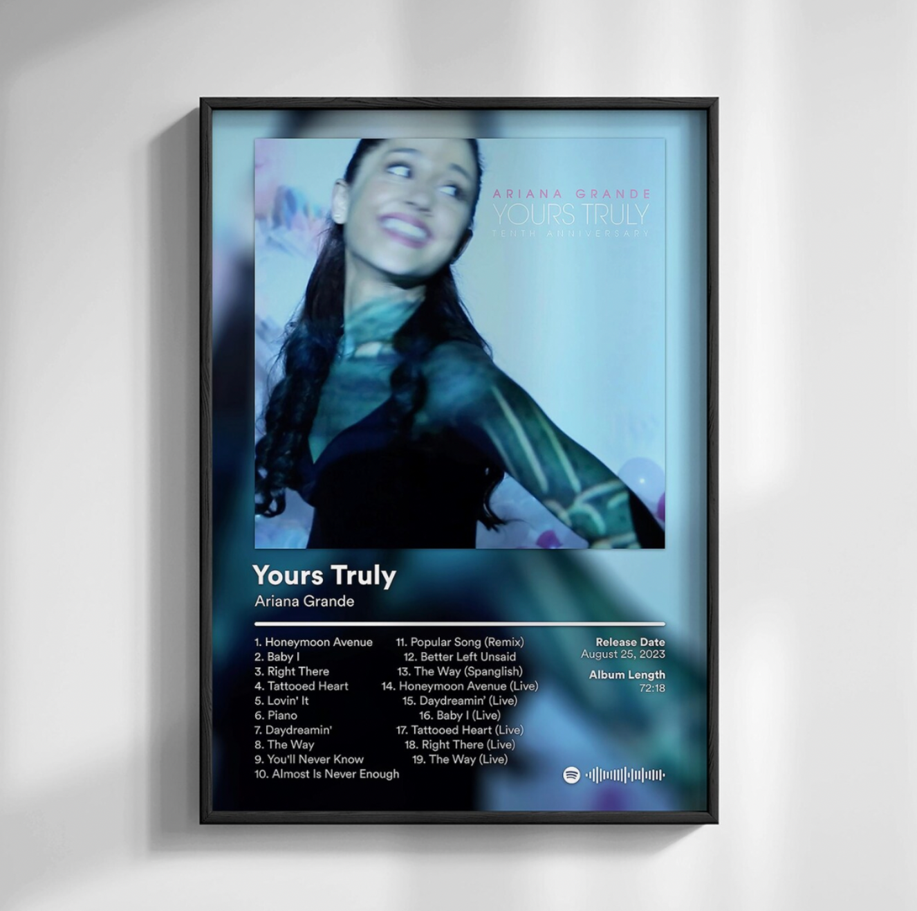Ariana Grande "Yours Truly" Album Poster