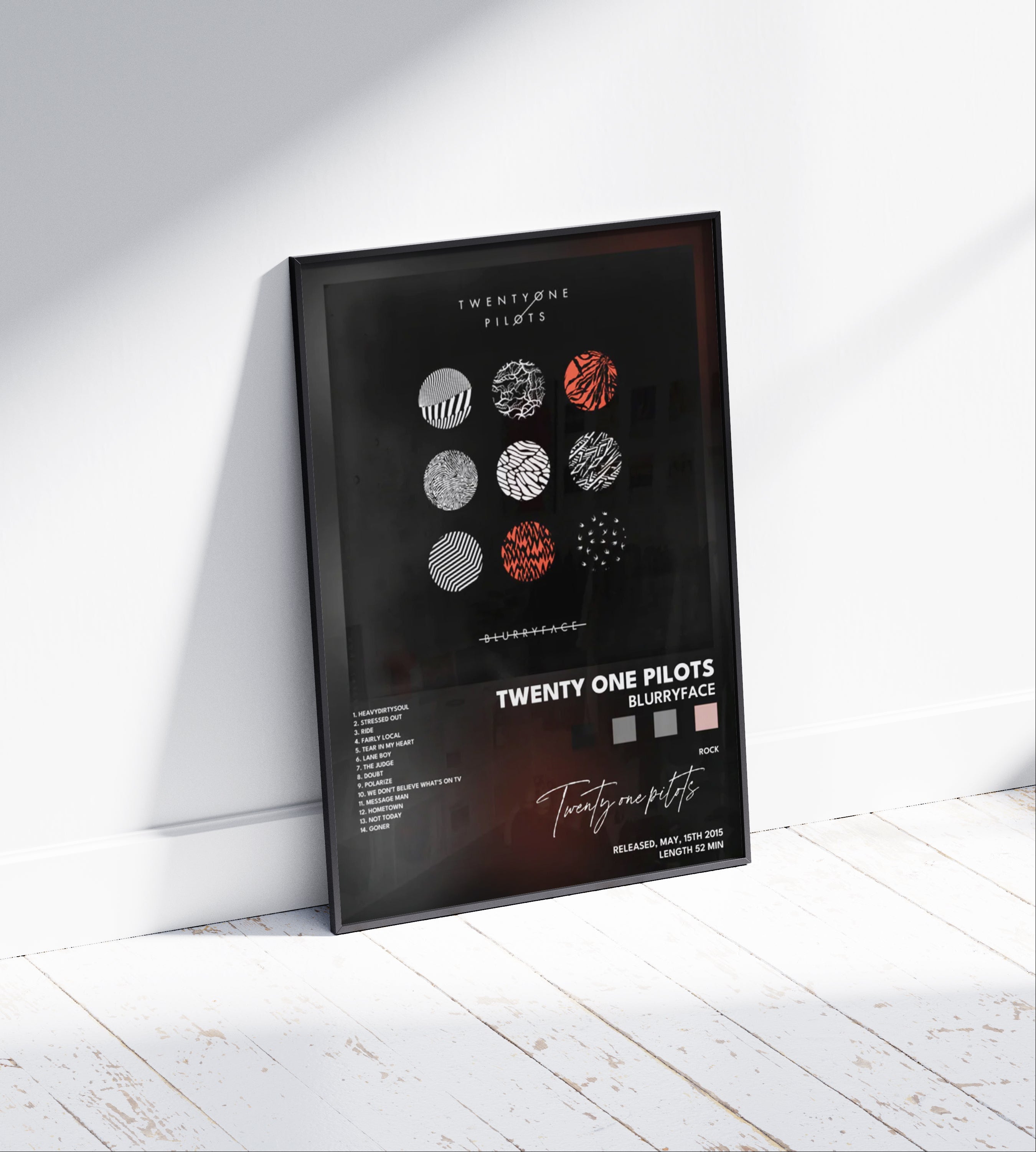 Twenty One Pilots 'Blurryface' Album Poster – Rapper Posters