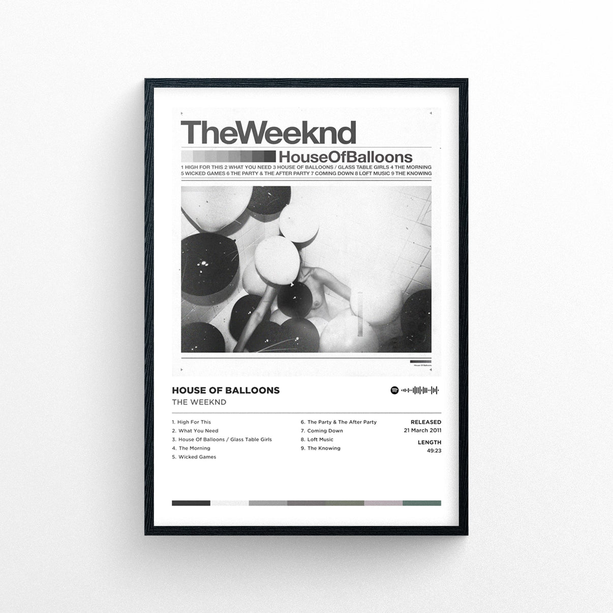 The Weeknd "House of Balloons" Poster Print