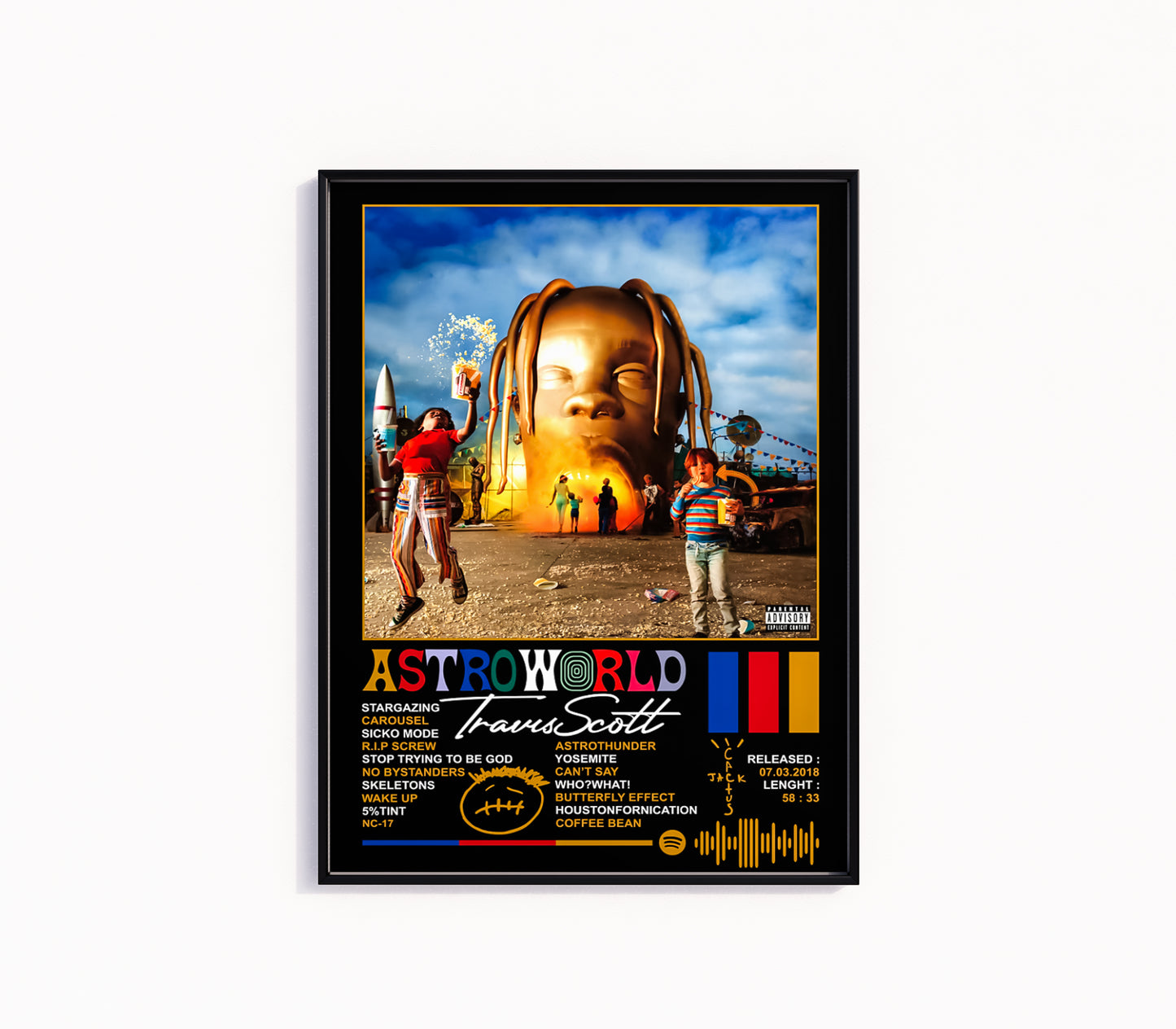 Travis Scott "Astroworld" Album Poster