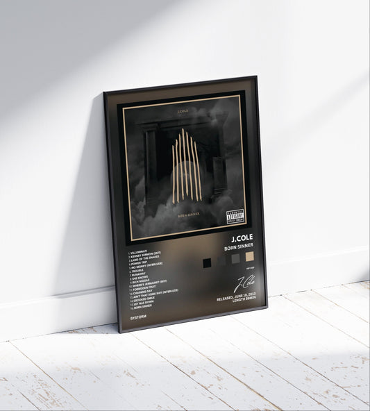 J Cole "Born Sinner" Album Poster