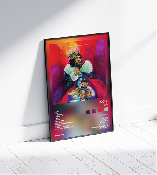 J Cole "KOD" Album Poster