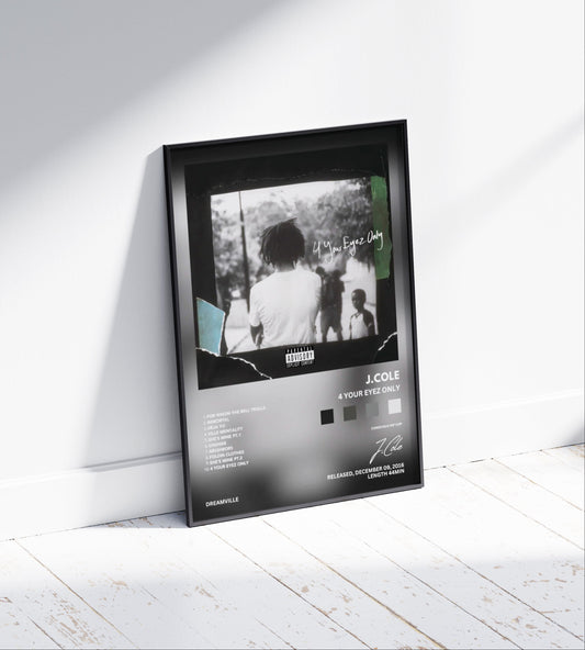 J Cole "4 Your Eyez Only" Album Poster