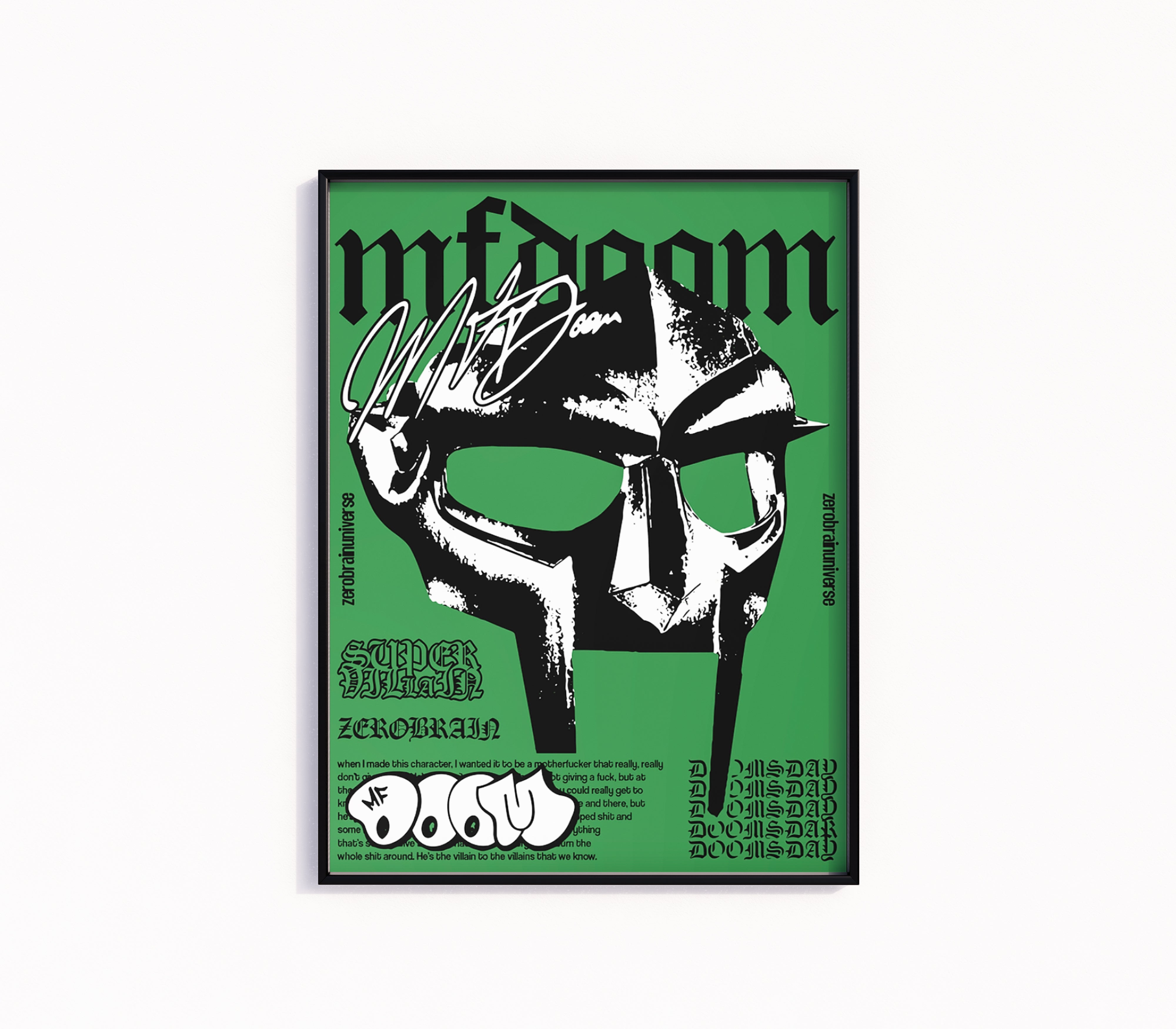 MF Doom Poster – Rapper Posters