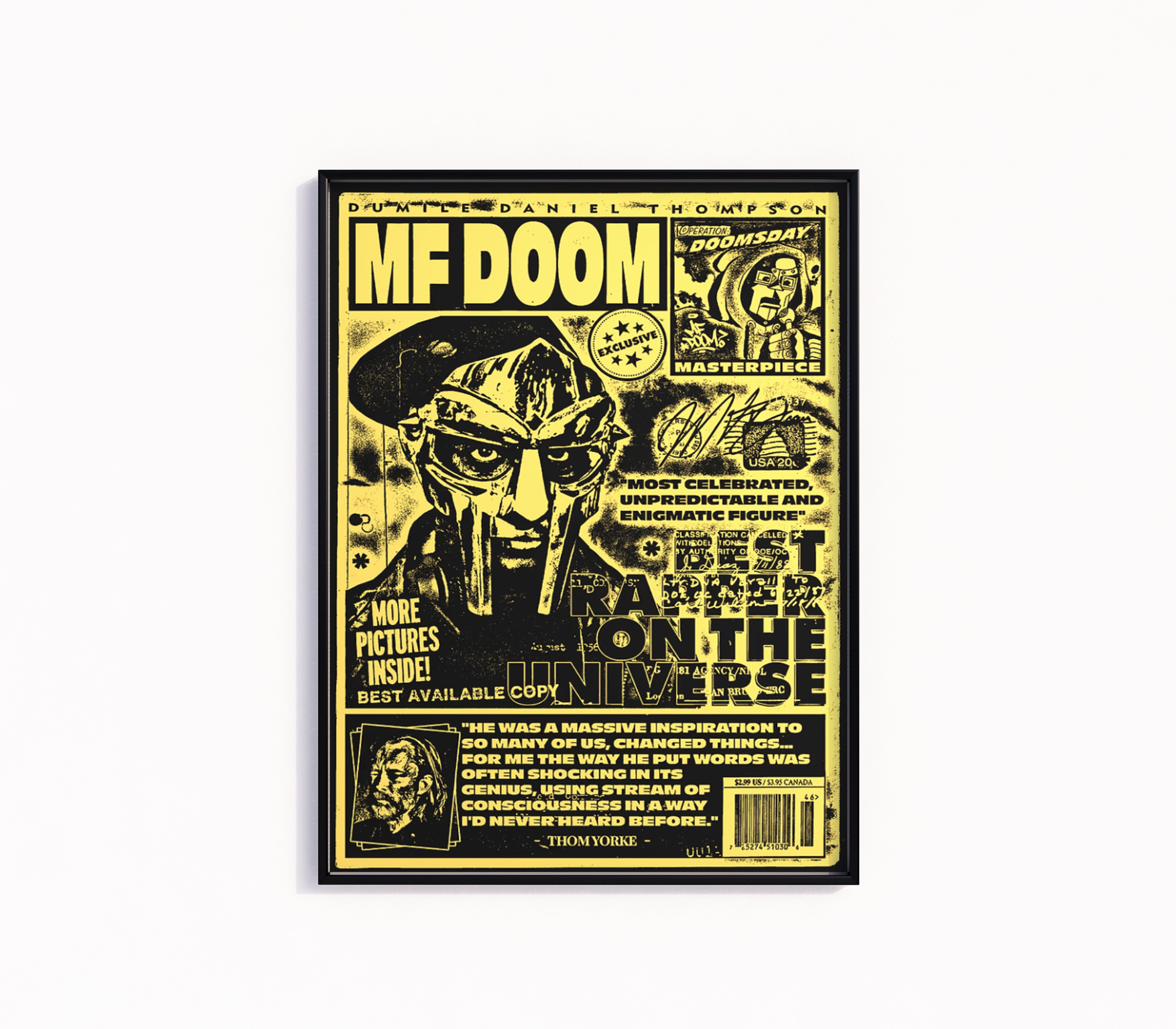 MF Doom Poster – Rapper Posters