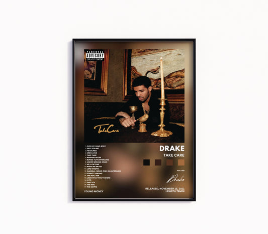 Drake "Take Care" Album Poster