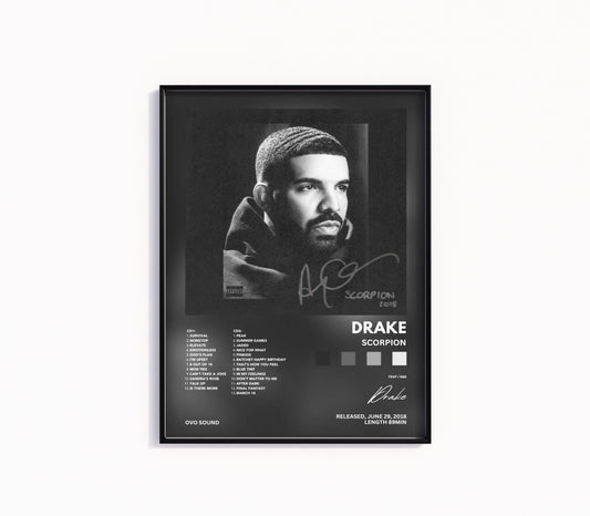 Drake "Scorpion" Album Poster