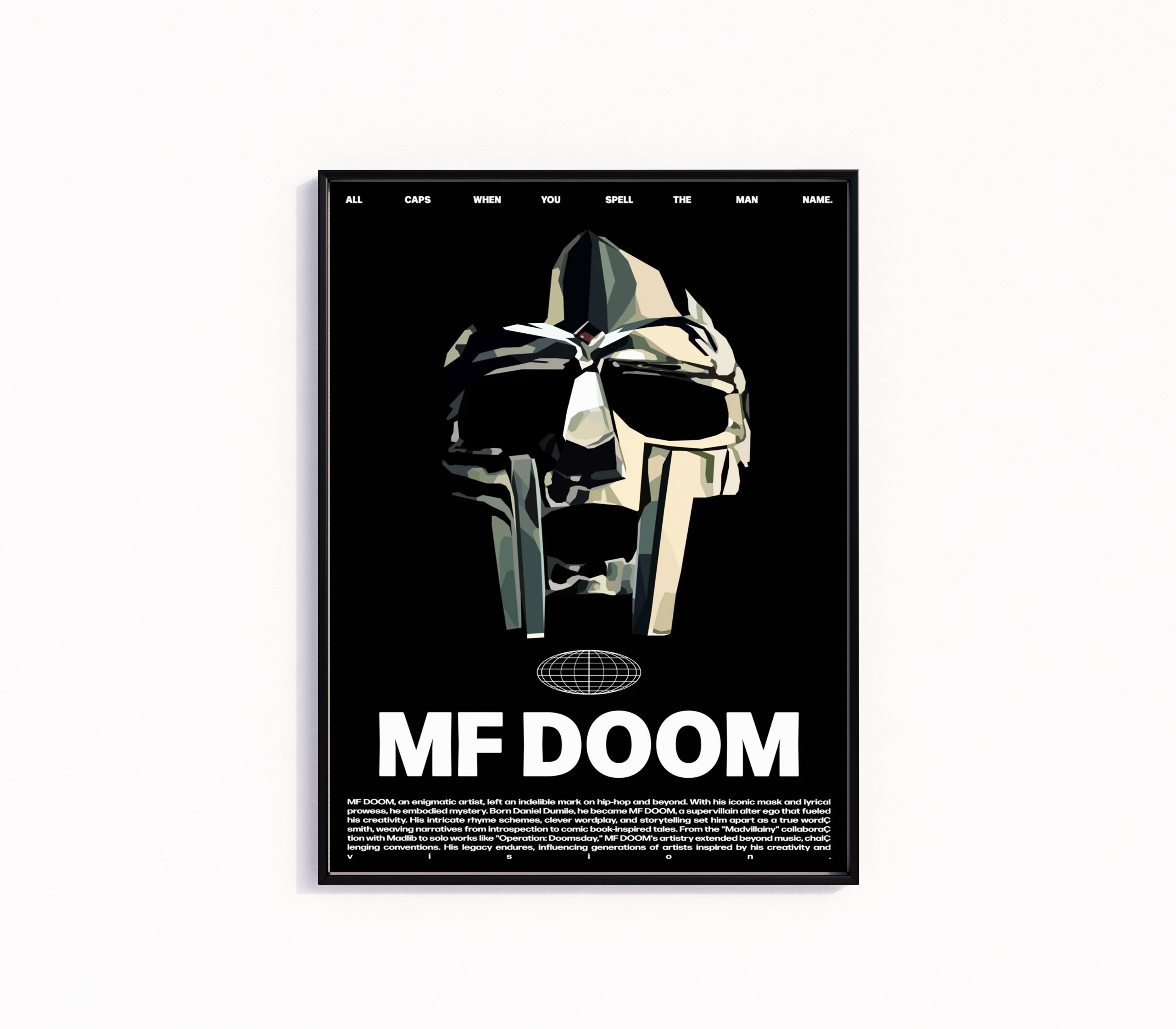 MF Doom Poster Print – Rapper Posters