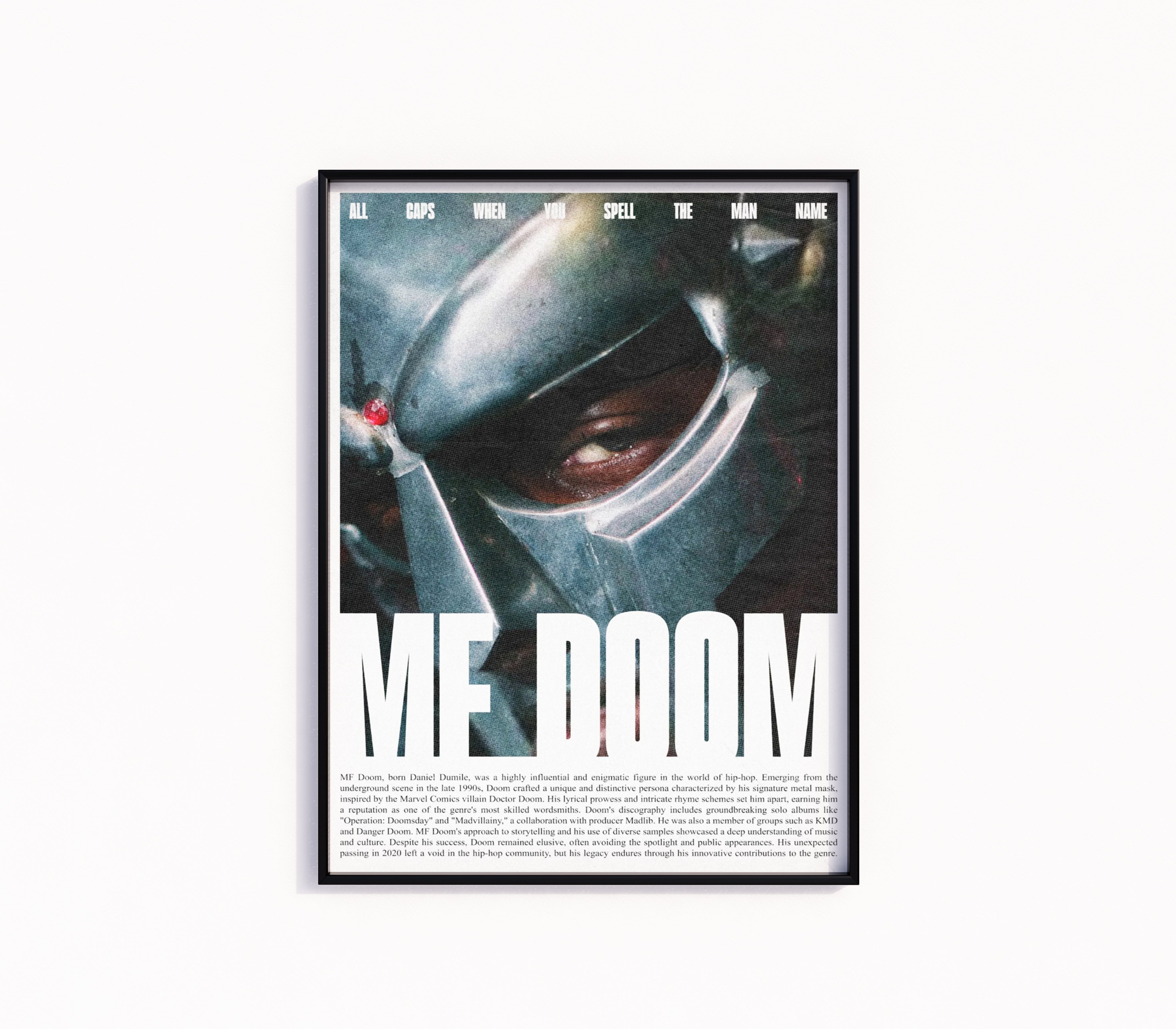 MF Doom Poster Print – Rapper Posters