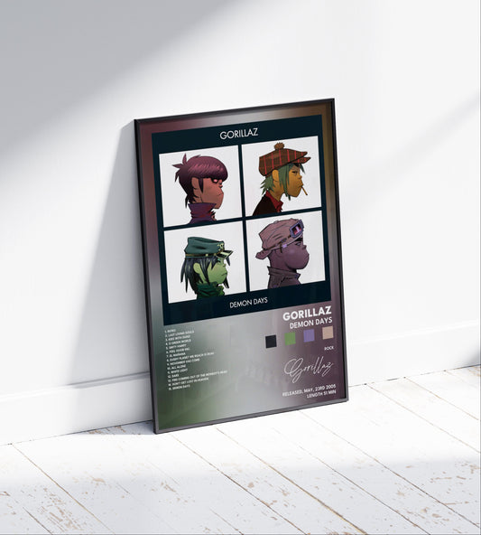Gorillaz "Demon Days" Album Poster