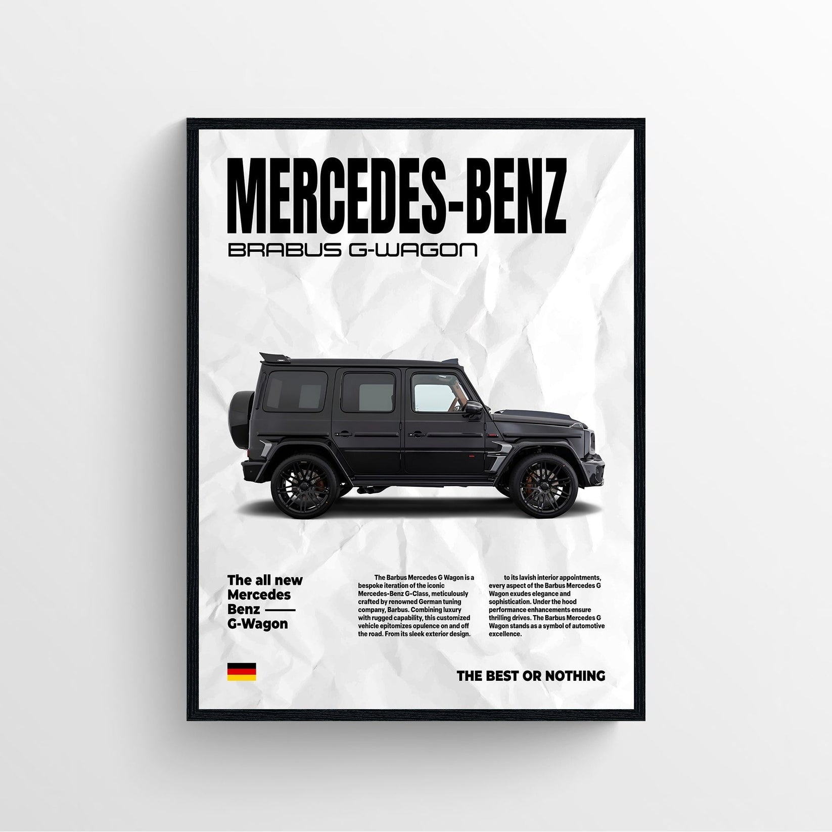 Amg Rapper Poster Mercedes G-Wagon Poster Print – Rapper Posters