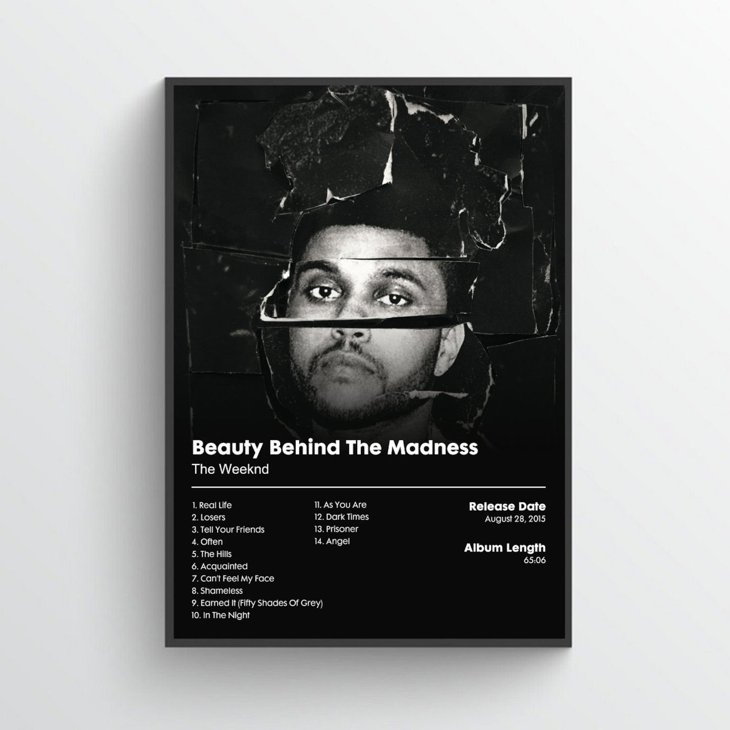 The Weeknd "Beauty Behind The Madness" Album Poster