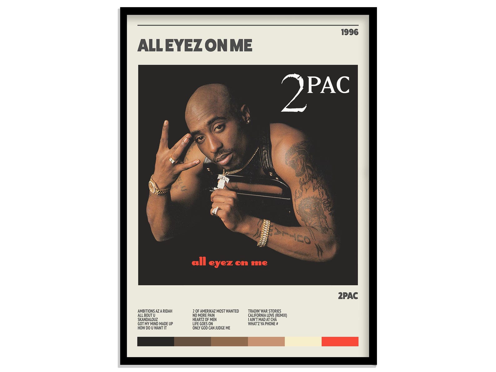 2pac All Eyez On Me Poster Print Rapper Posters 2pac All Eyez On Me Poster Print Rapper Posters
