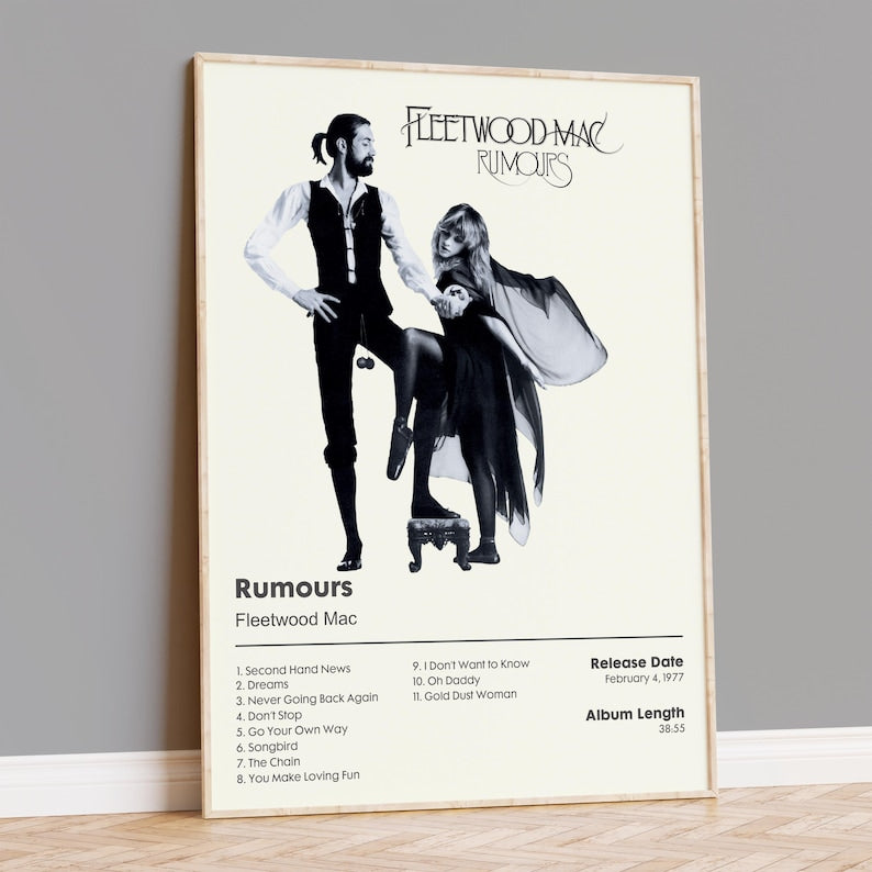 Fleetwood Mac "Rumours" Album Poster