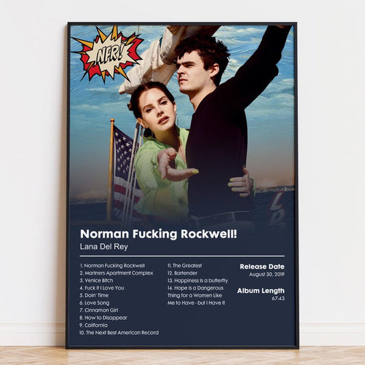 Lana Del Rey "Norman F*cking Rockwell" Album Poster