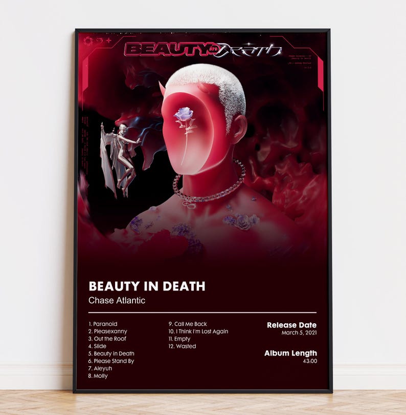 Chase Atlantic 'Beauty In Death' Album Poster – Rapper Posters