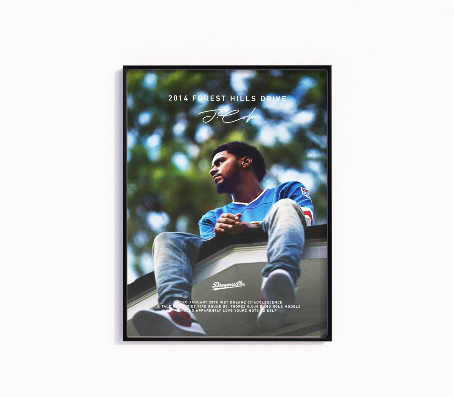 J Cole "2014 Forest Hills Drive" Poster