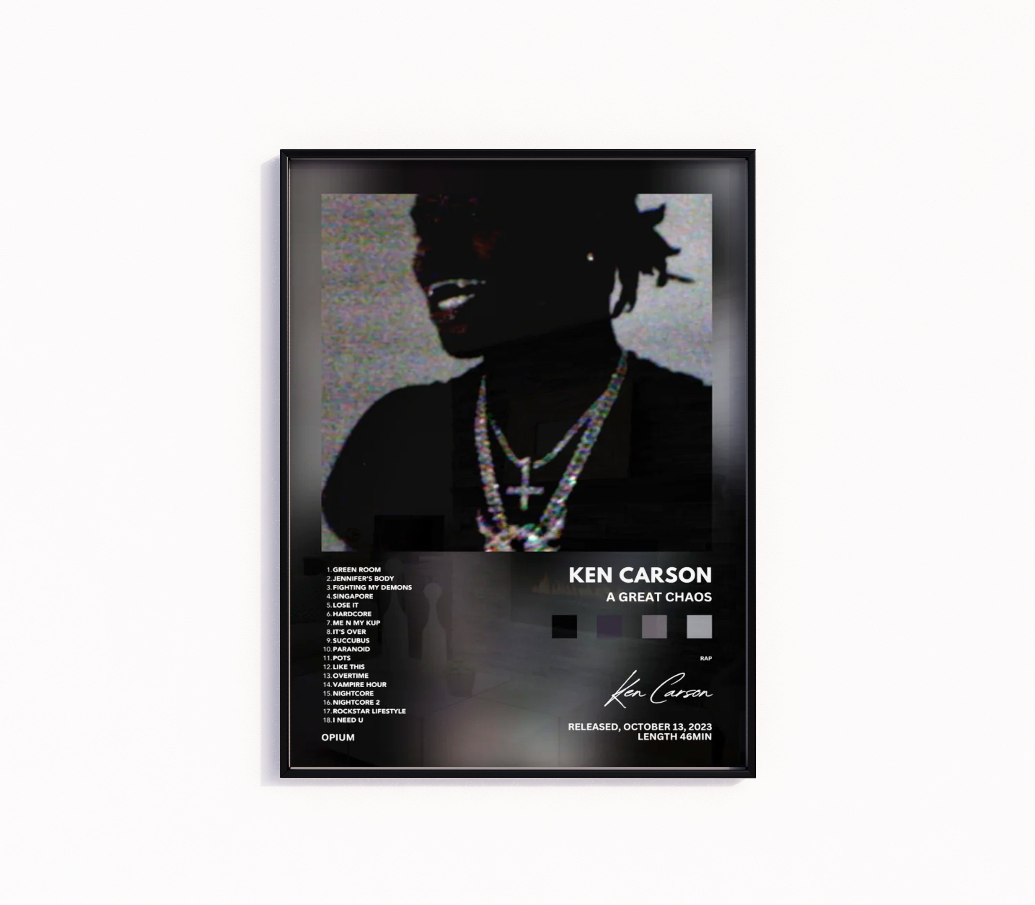Ken Carson A Great Chaos Album Poster Rapper Posters Ken Carson A Great Chaos Album Poster Rapper Posters