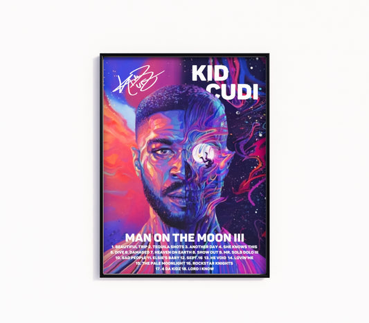 Kid Cudi "Man On The Moon III" Album Poster