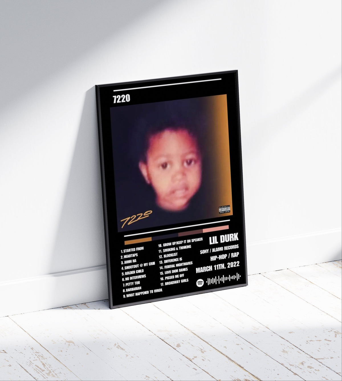 Lil Durk '7220' Album Poster