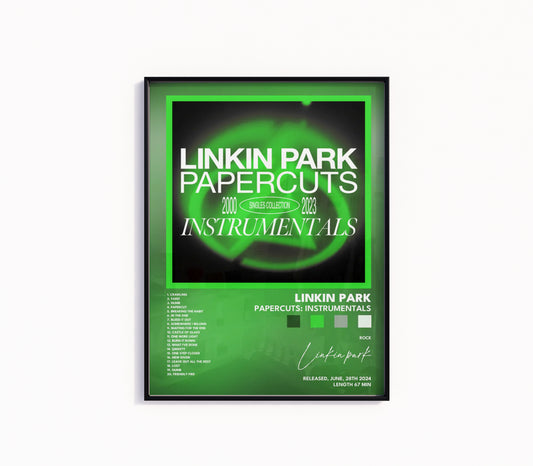 Linkin Park "Papercuts: Instrumentals" Album Poster